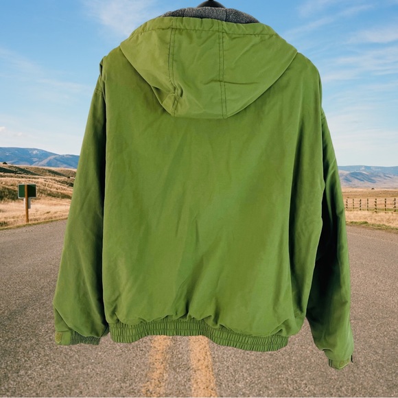 Cabelas Hooded & Stained Green Dad Jacket L - Picture 5 of 14